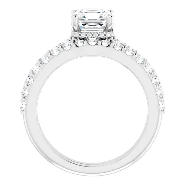 Classic Halo Asscher Diamond Ring - 9