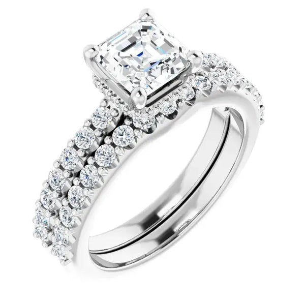 Classic Halo Asscher Diamond Ring - 10