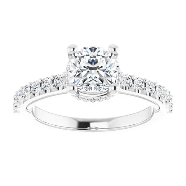 Classic Halo Cushion Diamond Ring