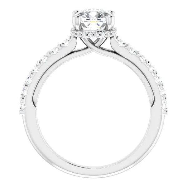 Classic Halo Cushion Diamond Ring - 2