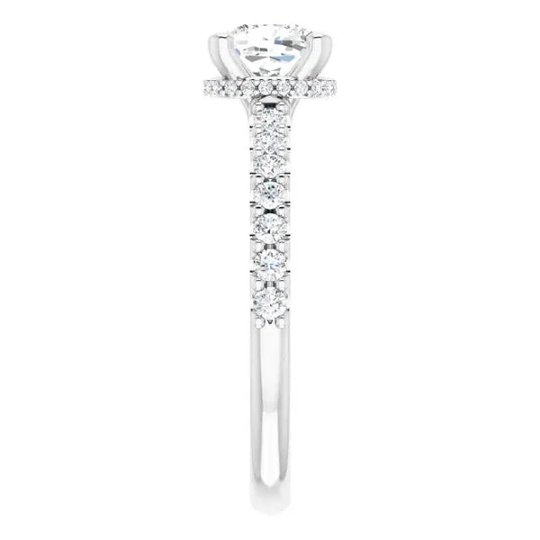 Classic Halo Cushion Diamond Ring - 5