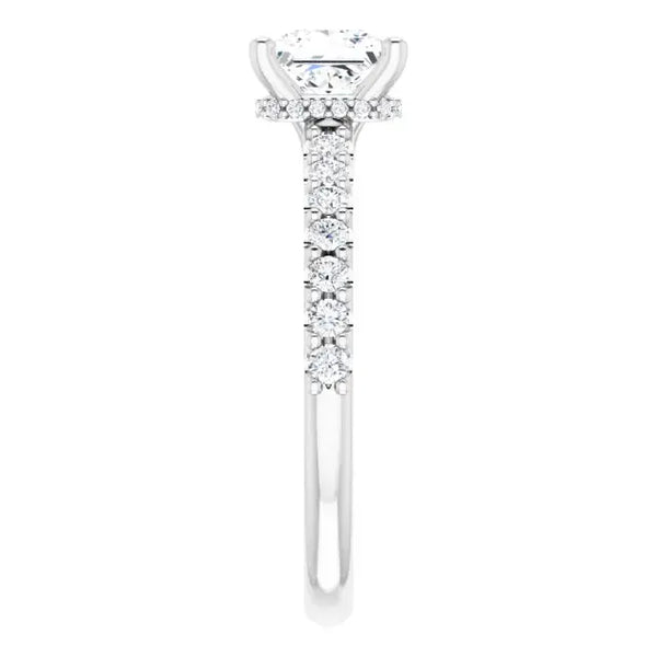 Classic Halo Princess cut Diamond Ring - 6