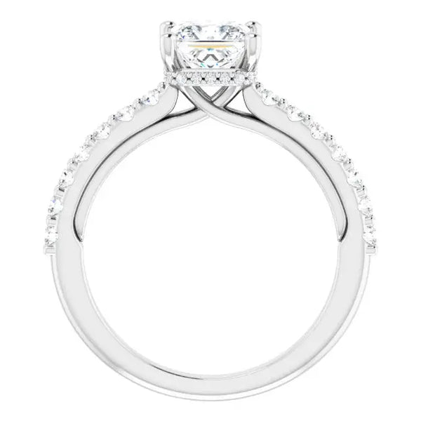 Classic Halo Princess cut Diamond Ring - 2