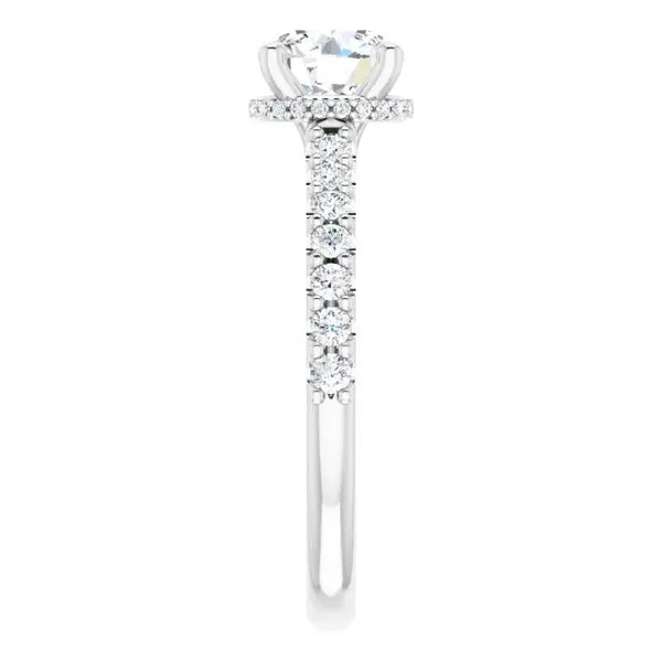 Classic Halo Round Diamond Ring - 3