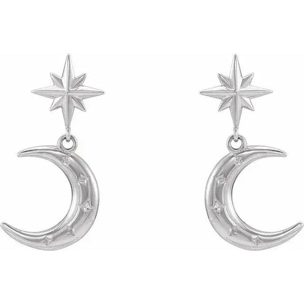 14K Gold Crescent Moon Earrings – Elegant Celestial Jewelry for Every Occasion - 3