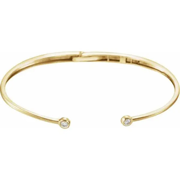 Cuff Hinged Bracelet – Handcrafted Solid Gold Jewelry with Elegant Design