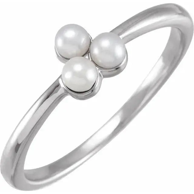 Cultured Freshwater Pearl Cluster Ring Jimmy Leon Fine Jewelry