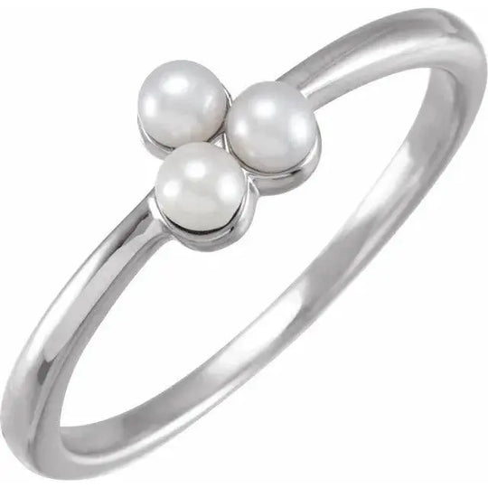 Cultured Freshwater Pearl Cluster Ring Jimmy Leon Fine Jewelry