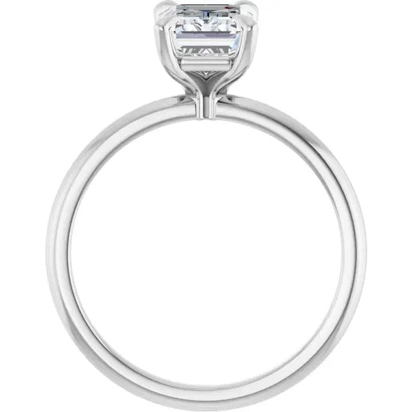 Emerald-Cut Diamond Engagement Ring 2 CT, DEF Color, VVS Clarity - 2