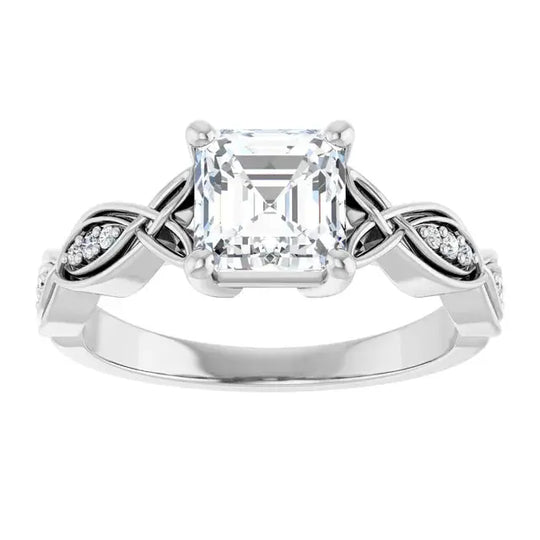 Eternal Love Infinity Asscher Diamond Engagement Ring 1ct+ Jimmy Leon Fine Jewelry