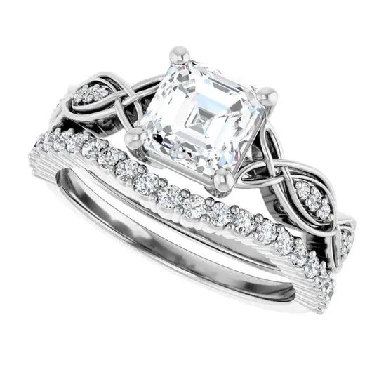 Eternal Love Infinity Asscher Diamond Engagement Ring 1ct+ Jimmy Leon Fine Jewelry