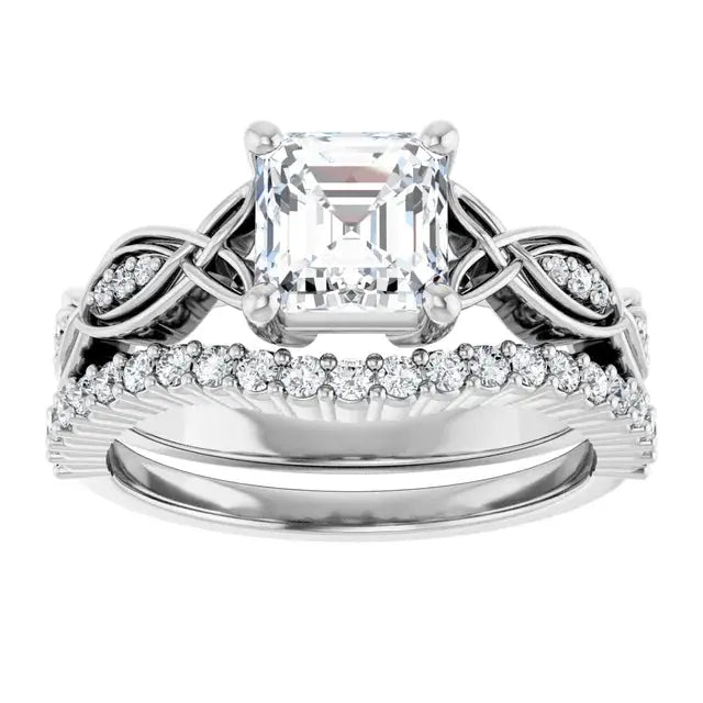 Eternal Love Infinity Asscher Diamond Engagement Ring 1ct+ Jimmy Leon Fine Jewelry