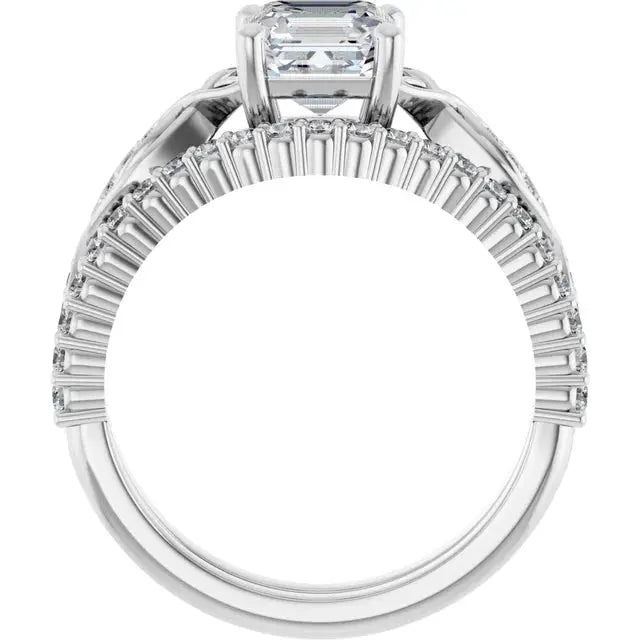 Eternal Love Infinity Asscher Diamond Engagement Ring 1ct+ Jimmy Leon Fine Jewelry