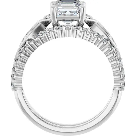 Eternal Love Infinity Asscher Diamond Engagement Ring 1ct+ Jimmy Leon Fine Jewelry