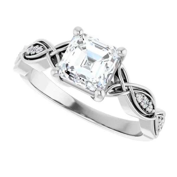 Infinity Asscher Diamond Engagement Ring – 1ct - 4