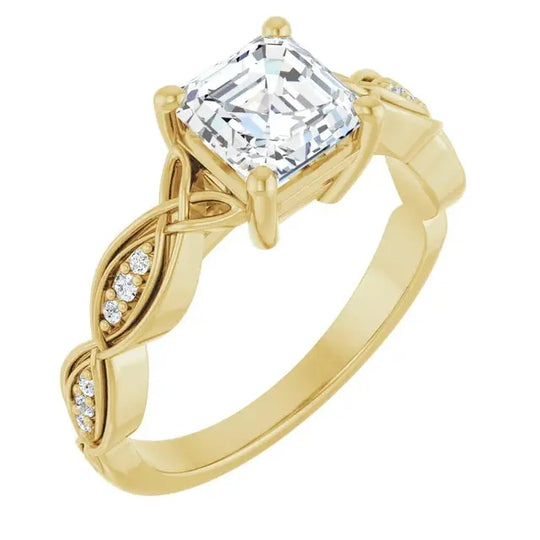 Eternal Love Infinity Asscher Diamond Engagement Ring 1ct+ Jimmy Leon Fine Jewelry