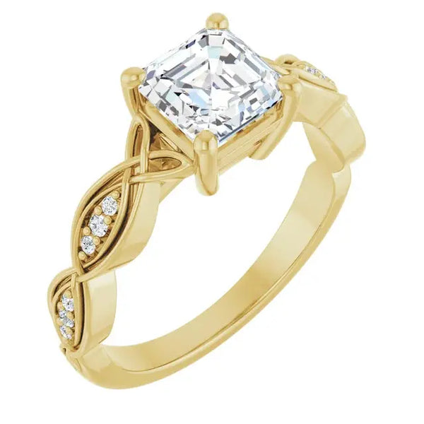 Infinity Asscher Diamond Engagement Ring – 1ct - 6