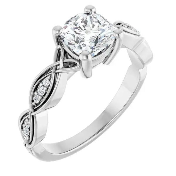 Infinity Cushion Diamond Engagement Ring – 1ct - 5