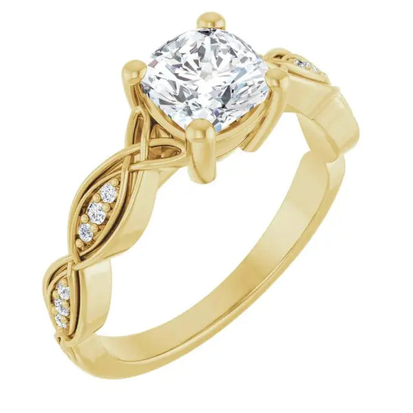 Infinity Cushion Diamond Engagement Ring – 1ct - 7