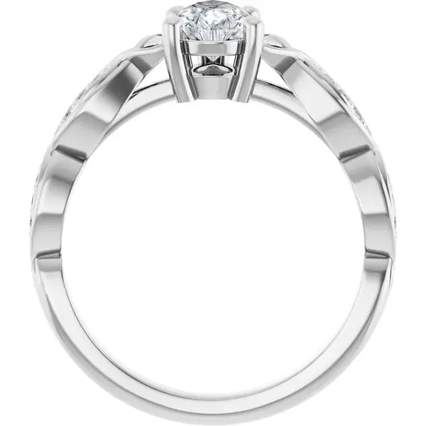 Pear Diamond Engagement Ring – 1ct - 4