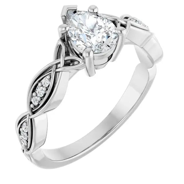 Pear Diamond Engagement Ring – 1ct - 5