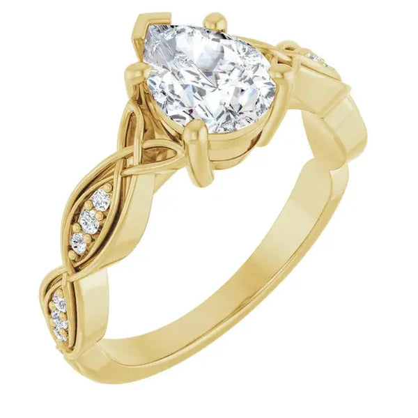 Pear Diamond Engagement Ring – 1ct - 7