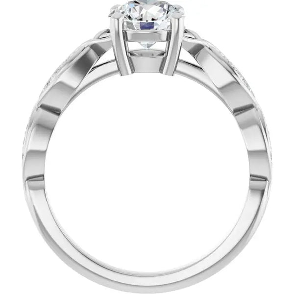 Infinity Round Diamond Engagement Ring – 1ct - 4