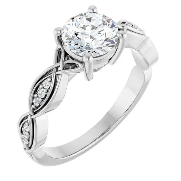 Infinity Round Diamond Engagement Ring – 1ct - 5