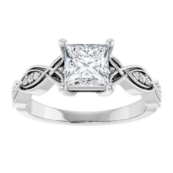 Infinity Square Diamond Engagement Ring – 1ct