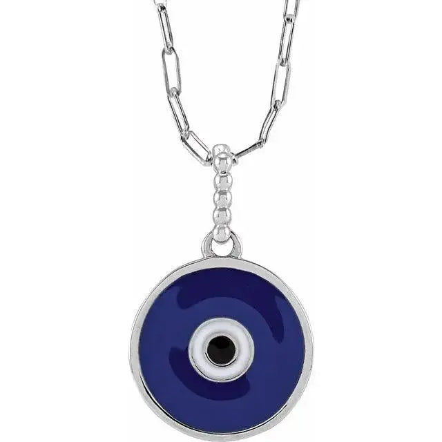 Evil Eye 18" Necklace in 14k Gold Jimmy Leon Fine Jewelry