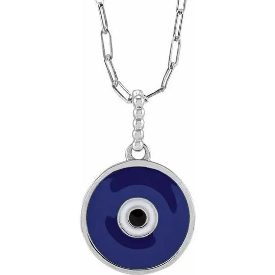 Evil Eye 18" Necklace in 14k Gold Jimmy Leon Fine Jewelry