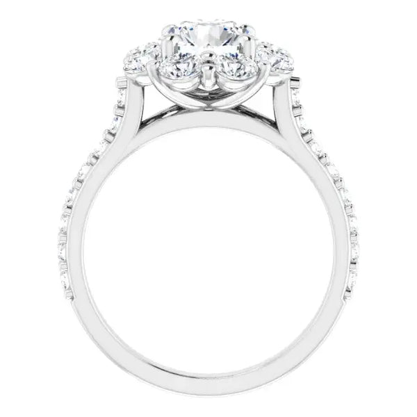 Diamond starburst engagement ring - 6