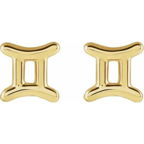 Gemini Zodiac Earrings – Gold Jewelry