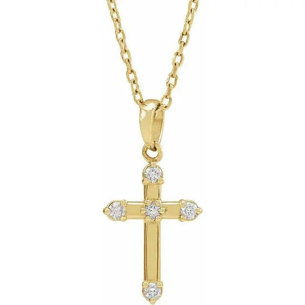 Grace Diamond Cross Necklace – Gold