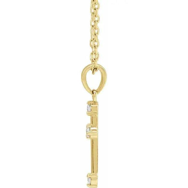 Grace Diamond Cross Necklace – Gold - 2