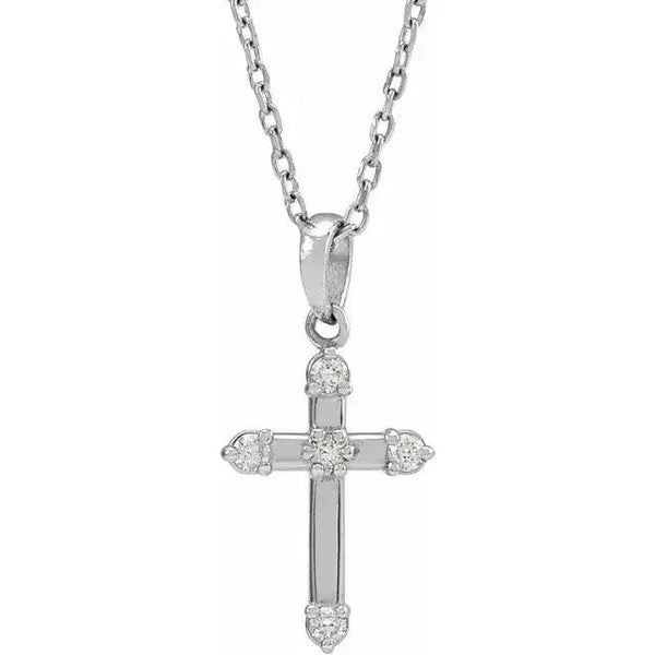 Grace Diamond Cross Necklace – Gold - 3