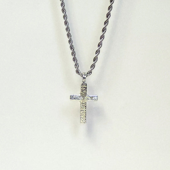 Hammered Cross Necklace Dimitrios Creations