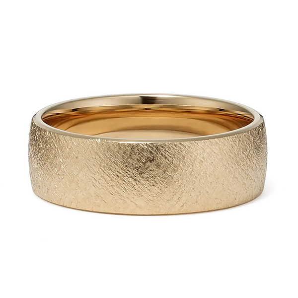 Ice Gold Wedding Band –  for Him or Her