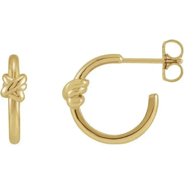 Artemis Twist – 14K Gold Knot Hoop Earrings