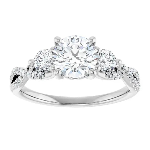 Infinity Love 1ct Round LG Diamond engagement ring