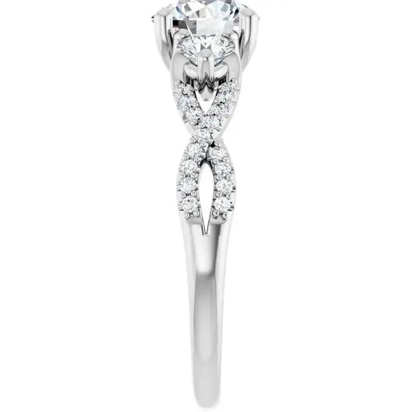 Infinity Love 1ct Round LG Diamond engagement ring - 5