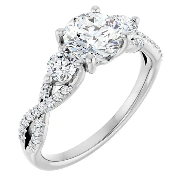 Infinity Love 1ct Round LG Diamond engagement ring - 7