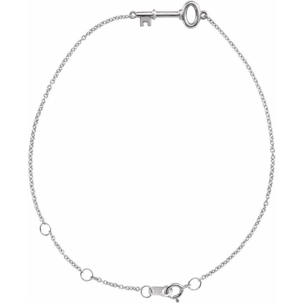 Luxury adjustable key bracelet detail made in NYC