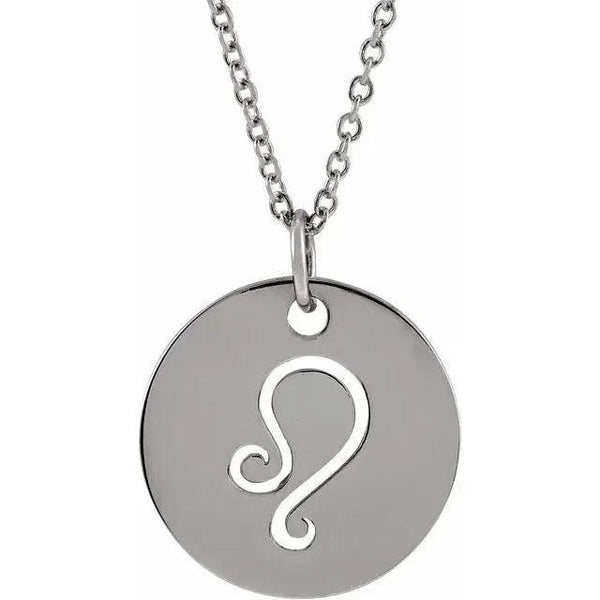 Leo Zodiac Disc Necklace – Gold Jewelry - 3