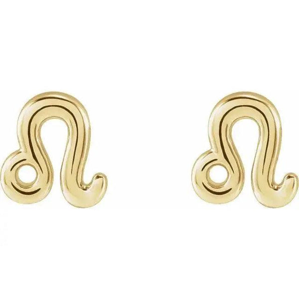 Leo Zodiac Earrings – Gold Jewelry