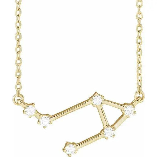 Libra Constellation Necklace in 14k Gold Jimmy Leon Fine Jewelry