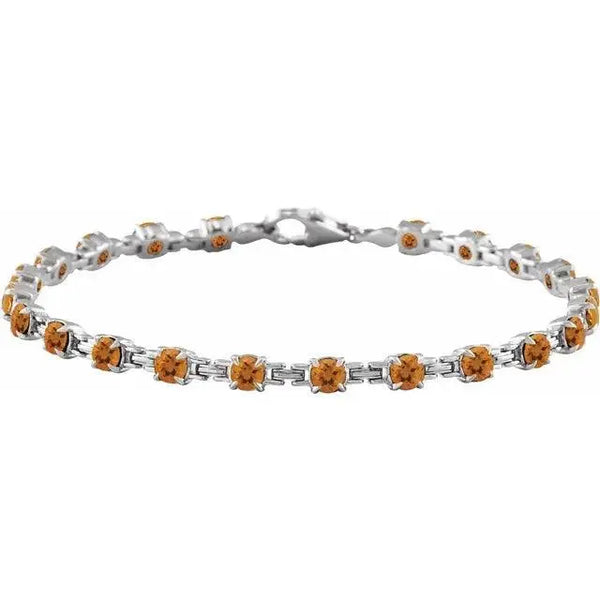 Citrine Tennis Bracelet – Handcrafted Solid Gold Luxury Jewelry - 3