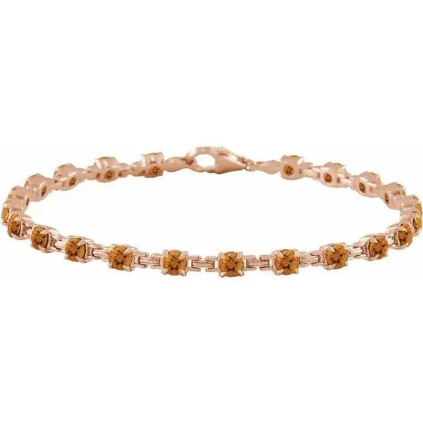 Citrine Tennis Bracelet – Handcrafted Solid Gold Luxury Jewelry - 4