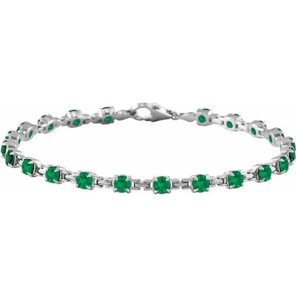 Emerald Bracelet – Handcrafted 14K Gold Luxury Jewelry - 4