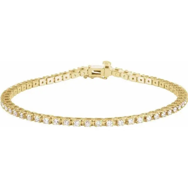 Tennis Bracelet 2.25CT – Handcrafted Solid Gold Luxury Jewelry - 2